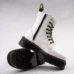 Dr. Martens Jadon white platform boots